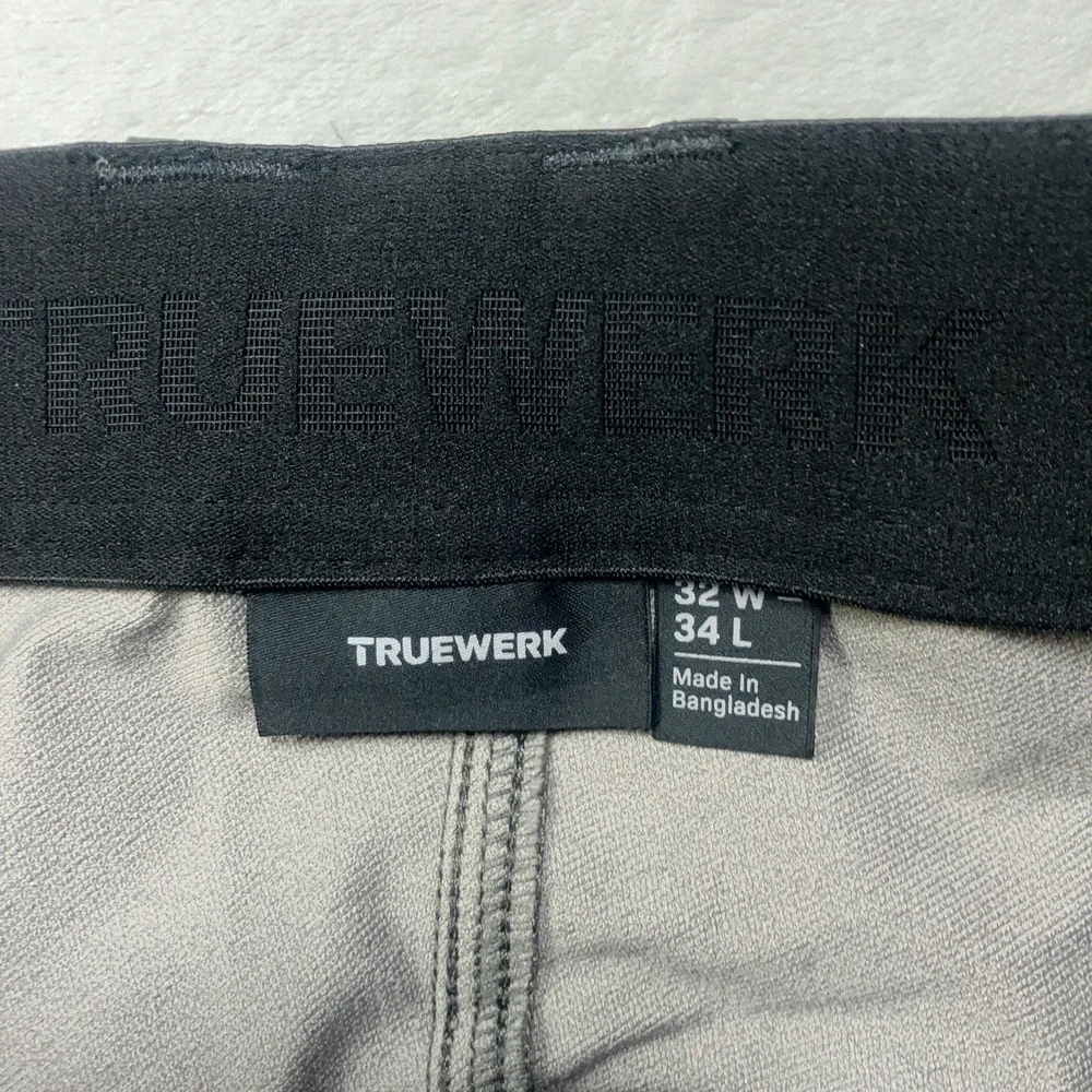 Truewerk Pants Gray T1 Pro WerkPant With Knee Pads Nylon Cargo Mens 32x34